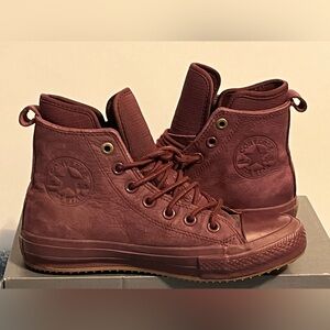 Converse High Top Sneakers - Maroon Leather women’s size 6.5